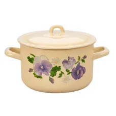 Кастрюля эмалированная 4.3 л Анютины глазки – Лысьвенские эмали