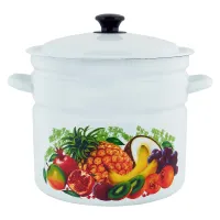 Кастрюля эмалированная цилиндрическая Бор 10 л - КМЗ