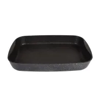 Противень с антипригарным покрытием литой Темный мрамор 365х26х5.5 см ТМ KUKMARA