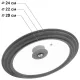 Крышка стеклянная силиконовый обод кнопка универ 20, 22, 24 см сер TM Appetite