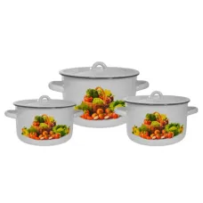 Набор эмалированной посуды 3 предмета Сентябрь