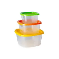 Набор контейнеров пластиковых квадратных COMPACT 3 в 1