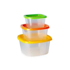 Набор контейнеров пластиковых квадратных COMPACT 3 в 1