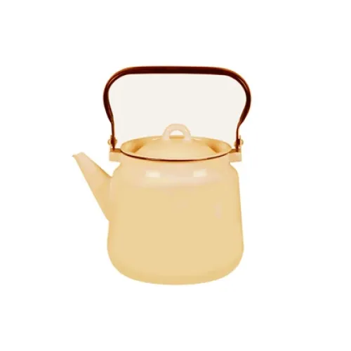 Чайник эмалированный 3.5 лкрем без рисунка - Стальэмаль