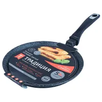 Сковорода для блинов с антипригарным покрытием литая Гранит 24 см ТМ Традиция