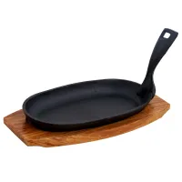 Сковорода чугунная съемная ручка 22.5x12.5 см овал TM Myron Cook