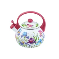 Чайник эмалированный 2 л со свистком Ирисы ТМ Appetite