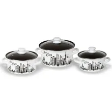 Набор эмалированной посуды 3 предмета Новый город-1-ЭКСТРА - КМЗ