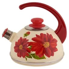 Чайник эмалированный 2.5 л конс/руч слон кость Лера
