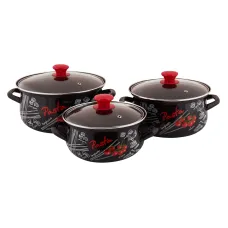 Набор эмалированной посуды 3 предмета Болоньезе-1-Экстра - КМЗ