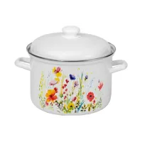 Кастрюля эмалированная 4.5 л Цветущий луг