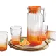 Набор стеклянный кувшин и 4 стакана оранжевый TM Appetite