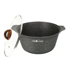 Кастрюля с антипригарным покрытием литая 3 л стекл/кр Granit ultra original индукция ТМ KUKMARA