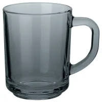 Кружка стеклянная 250 мл Basilico Grey – Стекло Дымка