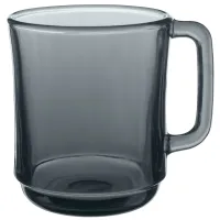 Кружка стеклянная 310 мл Basilico Grey – Стекло Дымка
