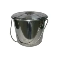 Ведро из нержавеющей стали с крышкой 7 л