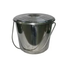 Ведро из нержавеющей стали с крышкой 7 л