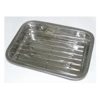 Форма из нержавеющей стали прямоугольная 26 см решетка-гриль