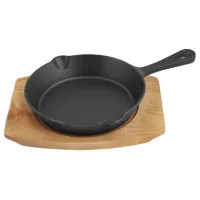 Сковорода порционная чугунная лит/руч 15 см на подставке TM MY REAL IRON COOK