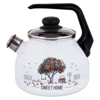 Чайник эмалированный сферический 3 л со свистком Apple Tree ТМ Appetite