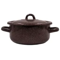 Кастрюля эмалированная цилиндрическая 1,45 л без рисунка