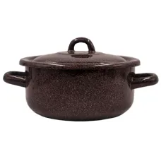 Кастрюля эмалированная цилиндрическая 1,45 л без рисунка