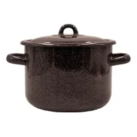 Кастрюля эмалированная цилиндрическая 4.3 л без рисунка