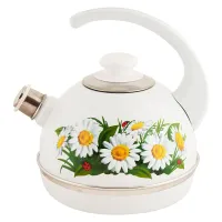 Чайник эмалированный 3.5 л конс/руч бел Марианна