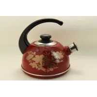 Чайник эмалированный 3.5 л конс/руч бордо Олимпия