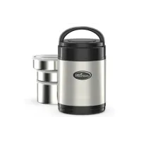 Термос из нержавеющей стали 1.8 л широкое горло с 3-мя металлическими контейнерами