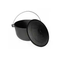 Казан походный чугунный с крышкой 6 л ТМ Гардарика