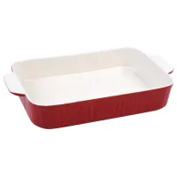 Форма керамическая прямоугольная 36,5х22,5х6 см красный Flamenco ТМ Appetite
