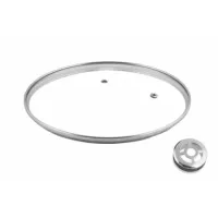 Крышка стеклянная с металлическим ободом усил/пар 22 см TM Appetite