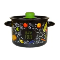 Кастрюля эмалированная цилиндрическая Healthy food 4.5 л ТМ Appetite