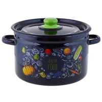 Кастрюля эмалированная цилиндрическая Healthy Food 7 л - TM Appetitе