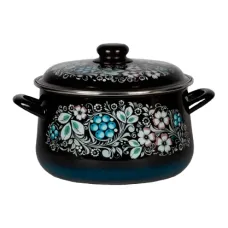 Кастрюля эмалированная коническая Вологодский сувенир мет/об 4 л