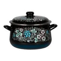 Кастрюля эмалированная коническая Вологодский сувенир мет/об 5.5 л