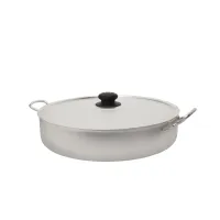 Сковорода алюминиевая с крышкой для грибов 34 см ТМ Калитва