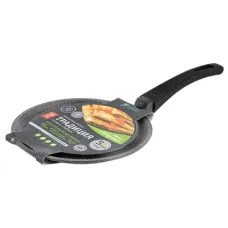 Блинница с антипригарным покрытием литая 22 см Антрацит ТМ Традиция