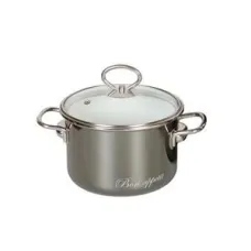 Кастрюля эмалированная цилиндрическая Bon Appetit мокрый асфальт 5.5 л – Северсталь