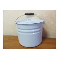 Ведро эмалированное с крышкой без рисунка - АК ЛМЗ 9 л