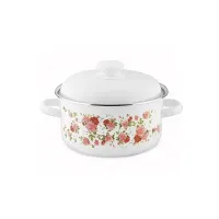 Кастрюля эмалированная Китайская роза - АК ЛМЗ 2 л