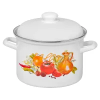 Кастрюля эмалированная Итальянская кухня - АК ЛМЗ 4.5 л