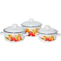 Набор эмалированной посуды Итальянская кухня - АК ЛМЗ