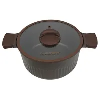 Кастрюля с антипригарным покрытием литая 4.2 л стеклянная крышка Mokko Stella ТМ KUKMARA