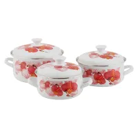 Набор эмалированной посуды 3 предмета Анжелина-1 - КМК