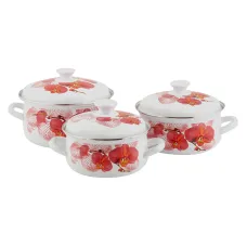 Набор эмалированной посуды 3 предмета Анжелина-1 - КМК