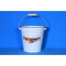 Ведро эмалированное коническое без крышки с рисунком - Сибирские Товары 12 л
