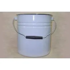 Ведро эмалированное цилиндрическое с крышкой без рисунка - Сибирские Товары 12 л