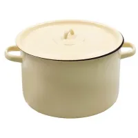 Кастрюля эмалированная цилиндрическая без рисунка – Сибирские Товары 5.5 л